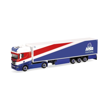 Herpa 320399 - Scania CS 20 HD z naczepą chłodniczą „Heide Logistik/Jumbo Fischer”