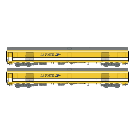 L.S. Models 40447 - Zestaw 2 wagonów pocztowych Pe UIC, SNCF, Ep.V, La Poste