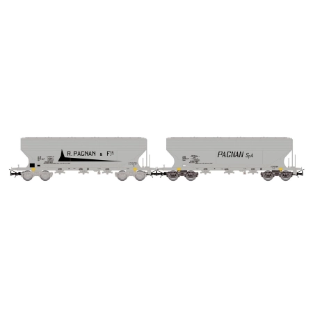 Rivarossi HR6678 - Zestaw 2 wagonów silosów zbożowych, Uas, FS, Ep.IV „Pagnan”
