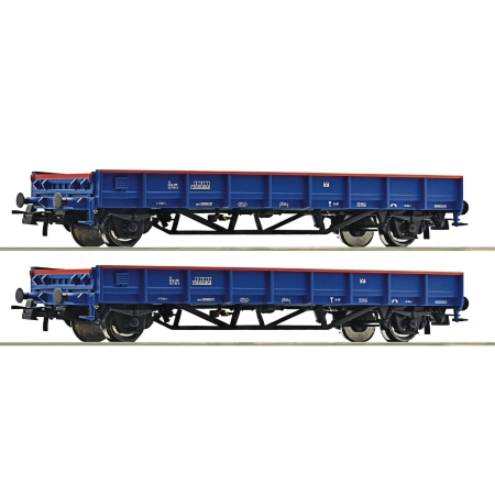 Roco 6600046 - Zestaw 2 wagonów platform, Volkerrail, Ep.VI