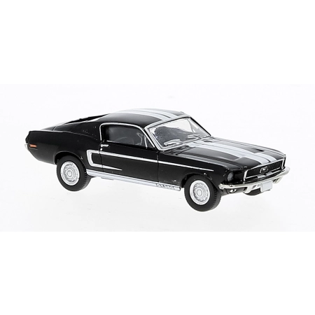 Brekina 19606 - Ford Mustang Shelby GT 350, czarno-biały, 1968 r.