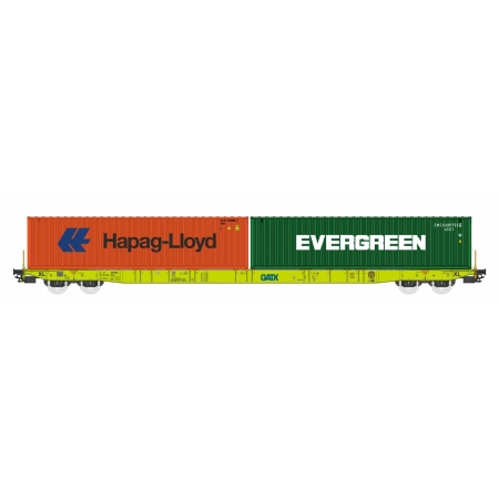 Igra 96010095 - Wagon kontenerowy Sggnss-XL, GATX, Ep.VI „Hapag Lloyd i Evergreen”