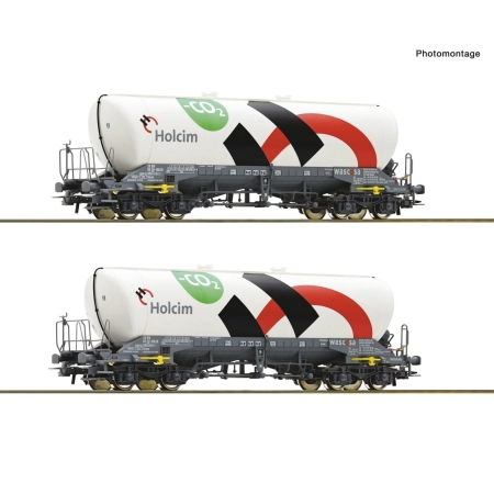 Roco 6600192 - Zestaw 2 wagonów silosów Uacns, Holcim, Ep.VI