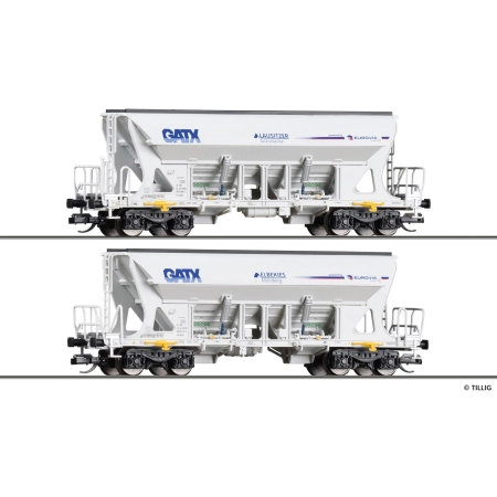 Tillig 01040 - Zestaw 2 wagonów samowyładowczych, GATX, Ep.VI