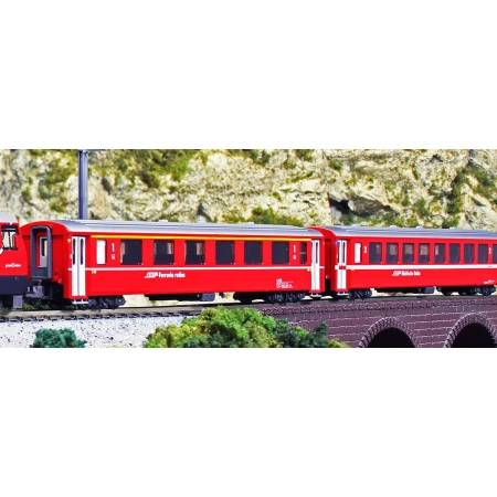 Kato-Lemke K10-1413 - Zestaw 4 wagonów pasażerskich, RhB, Ep.V-VI