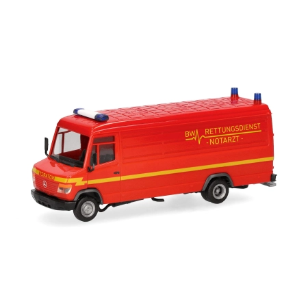 Herpa 700894 - MB Vario długa skrzynia ładunkowa „Bundeswehr Rettungsdienst / Notarzt Hamburg”