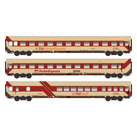 LS Models LS96032DC - Zestaw 3 wagonów pasażerskich, TUI Ferienexpress, Ep.IV