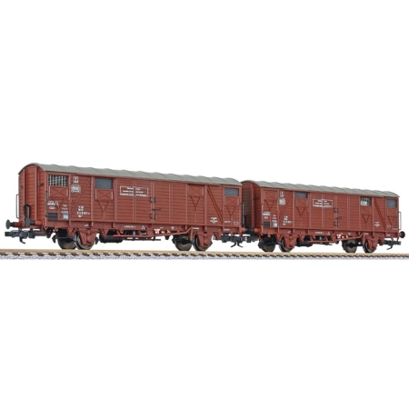 Liliput 230154-A23 - Zestaw 2 wagonów do przewozu promów Hfs 312, DB, Ep.IV