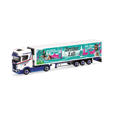 Herpa 320009 - Scania CS 20 HD Kühlkoffer-Sattelzug "Scheufler/Berliner Luft"