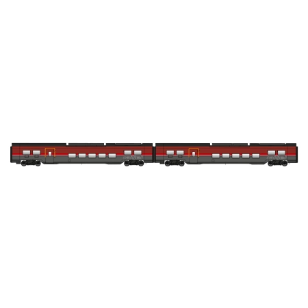 Jägerndorfer JC72220 - Zestaw 2 wagonów pasażerskich Railjet, ÖBB, Ep. VI, edycja high-end