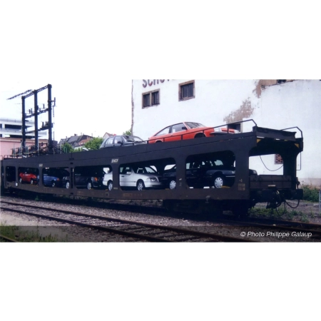 Jouef HJ4187 - Wagon do transportu aut DD DEV 66, SNCF, Ep.IV