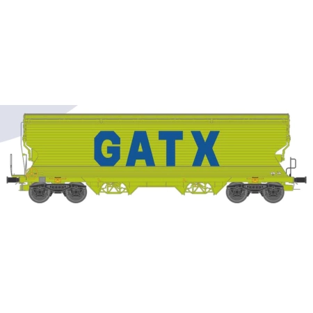 NME 525604 - Wagon do przewozu zboża Tagnpps 95m³ "GATX", neonowa zieleń.