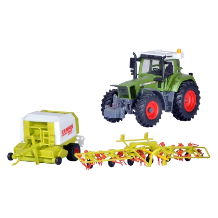 Kibri 12233 - Traktor Fendt z osprzętem rolniczym.