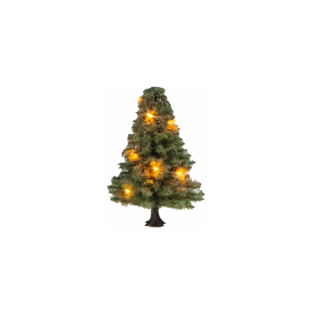Noch 22111 - Podświetlana choinka, zielona, z 10 diodami LED, 5 cm wysokości
