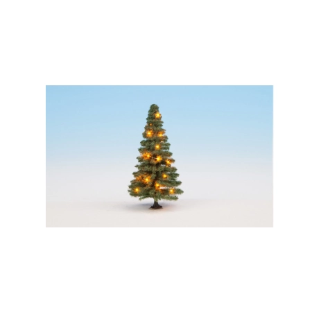 Noch 22121 - Podświetlana choinka, zielona, z 20 diodami LED, wysokość 8 cm