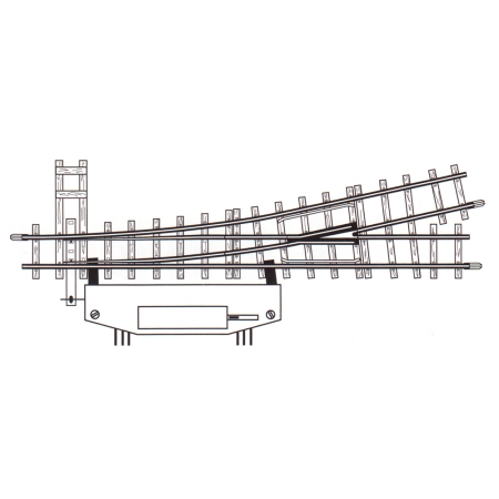 Bemo 4007000 - Rozjazd elektryczny lewy 12', 147mm, R515