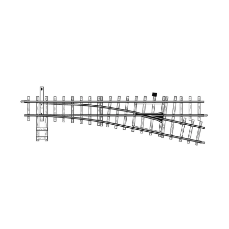 Bemo 4210000 - Rozjazd prawy 12', 162.3mm, R515