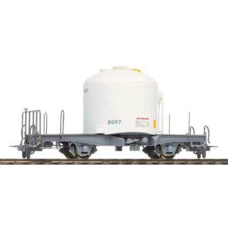 Bemo 2260168 - Wagon do transportu cementu Uce 8098, RhB, Ep.III-VI