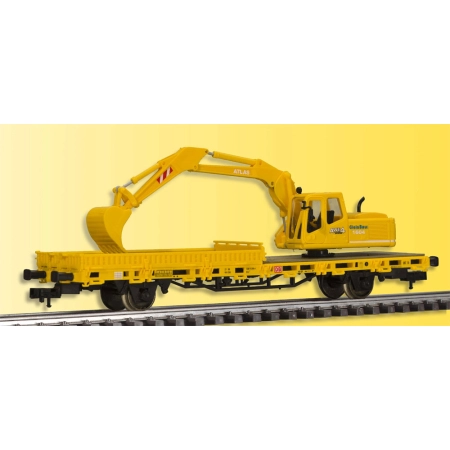Kibri 26250 - Wagon techniczny niskoburtowy z koparką Atlas, PC