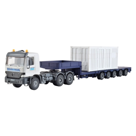 Kibri 13057 - Mercedes Actros z naczepą i elementem dźwigu Liebherr LG 1550