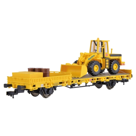 Kibri 26274 - Wagon towarowy platforma z ładowarką i ładunkiem, Ep.VI