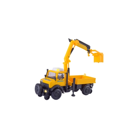 Kibri 14991 - Dwukierunkowa konstrukcja gąsienicowa UNIMOG z działającym dźwigiem i koszem