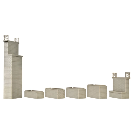 Kibri 39750 - Podstawa mostowa krańcowa betonowa / 2szt.