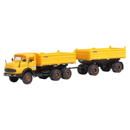 Kibri 14026 - Mercedes LAK 2624 z przyczepą Meiller