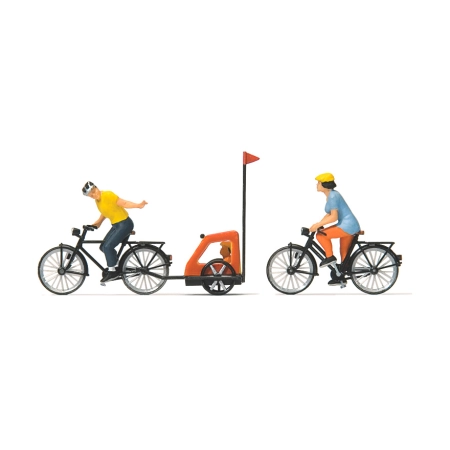 Preiser 10636 - Rodzina na wycieczce rowerowej