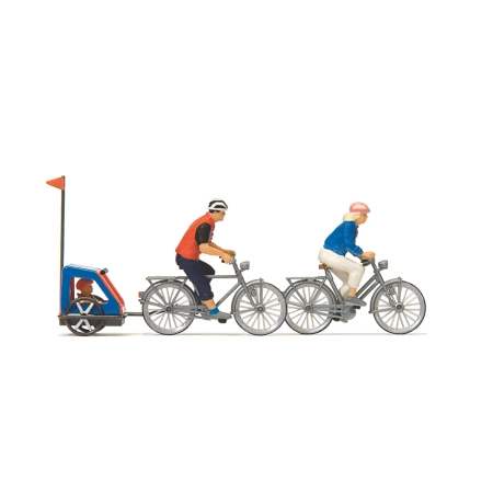 Preiser 10638 - Rodzina na wycieczce rowerowej