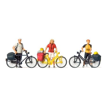 Preiser 10643 - Rowerzyści na stojąco w strojach sportowych (1)