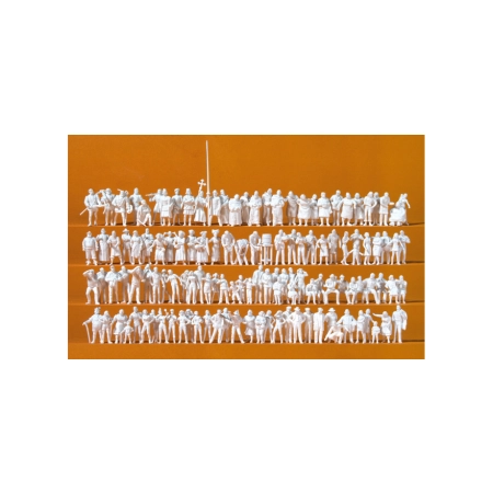 Preiser 16359 - Średniowieczny targ, 125 niepomalowanych figurek