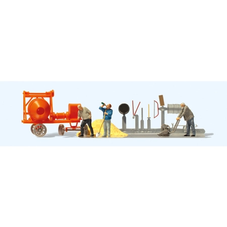 Preiser 10778 - Pracownik budowlany z akcesoriami