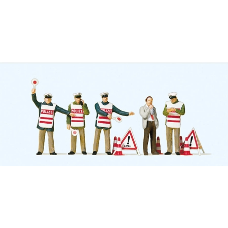 Preiser 10419 - Figurki: Policjanci w kamizelkach odblaskowych