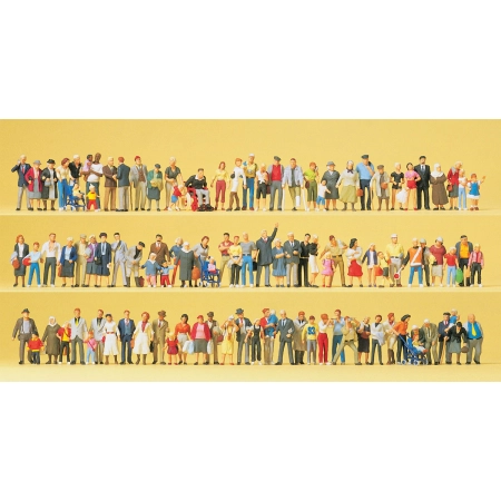 Preiser 13002 - Na ulicach i placach, zestaw 100 figurek
