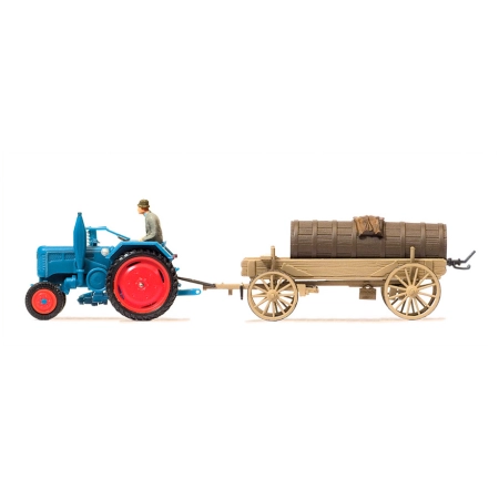Preiser 17939 - Traktor Lanz D 2416 z beczką gnojowicy