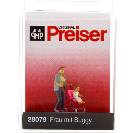 Preiser 28079 - Figurka: Kobieta z wózkiem