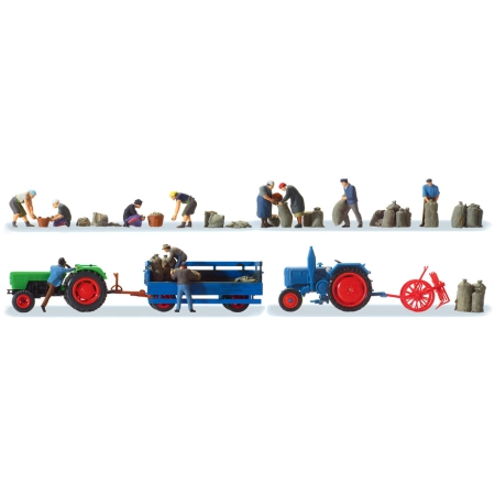 Preiser 13008 - Zbiór ziemniaków. 11 ręcznie malowanych