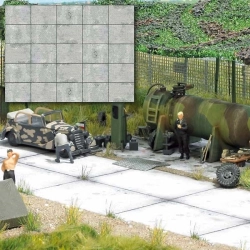 Busch 7412 - Płyty dekoracyjne „płyty betonowe”, 2 sztuki, 21x14,8cm każda