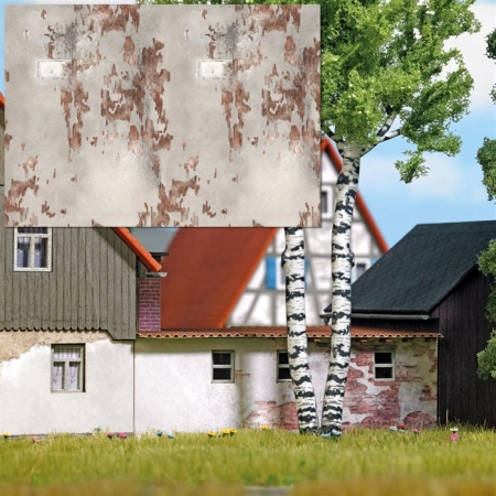 Busch 7438 - 2 płytki dekoracyjne „zwietrzały mur ceglany''