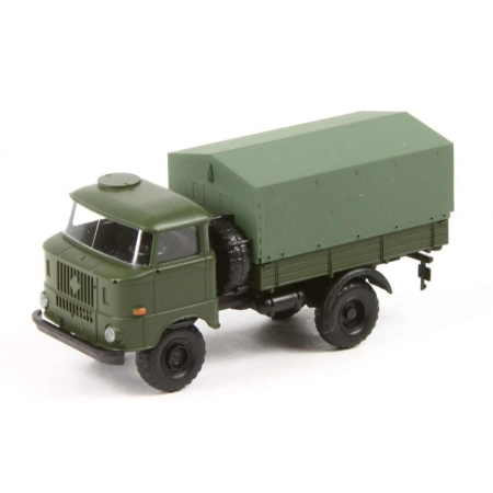 Hädl 124059 - IFA W50LA/A, krótka paka/plandeka odkryta, koła balonowe.