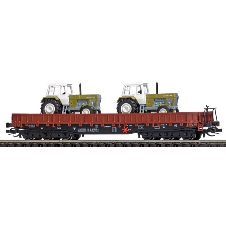 Busch 31170 - Wagon platforma Samm 4818, DR, Ep.IV, z dwoma ZT 300