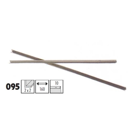 Sommerfeldt 095 - Profil kątowy niklowo-srebrny 2x2x160mm, 10 szt.