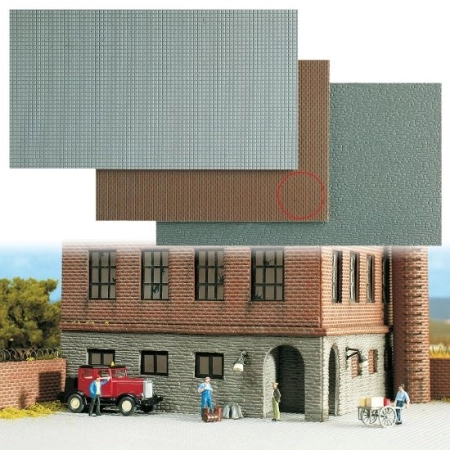 Busch 7402 - Mur z cegły klinkierowej, 25x14cm