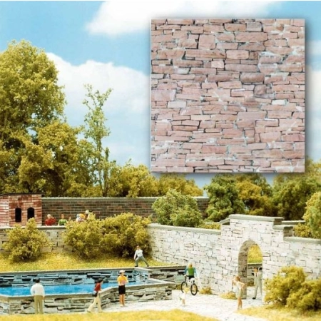 Busch 7423 - Płyty dekoracyjne 'Piaskowiec', 2 sztuki, 21x14,8cm każda
