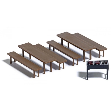 Busch 7782 - Zestaw namiot piwny i grill