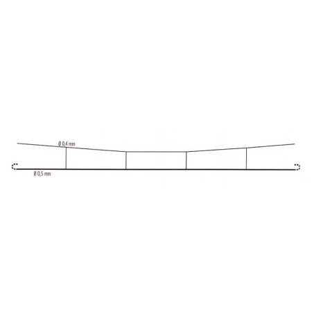 Sommerfeldt 472 - 5 drutów jezdnych, miedziowanych 0,5x210mm, otwartych