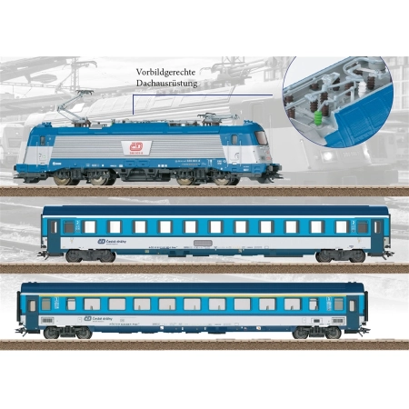 Trix 21505 - Cyfrowy zestaw startowy z BR 380 i pociągiem pasażerskim, CD, Ep.VI, dźwięk DC MFX