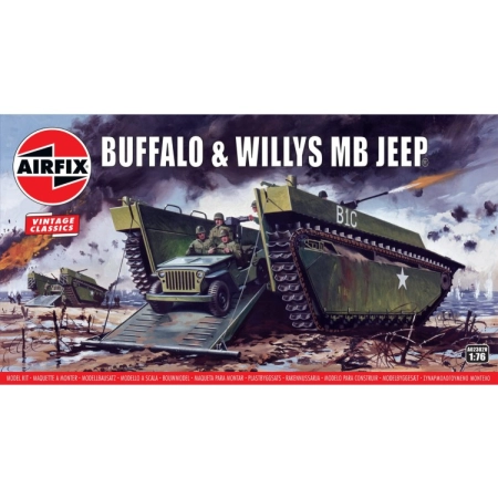AIRFIX A02302V - Buffalo Amphibian LVT & Jeep - 1:76