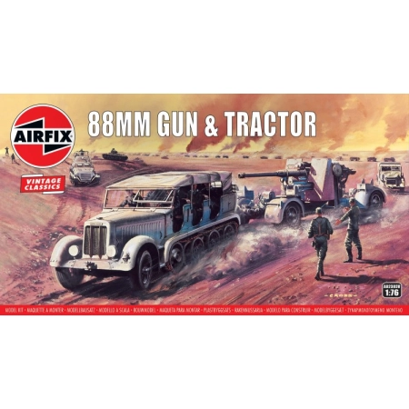 AIRFIX A02303V - 88mm Flak Gun & Tractor - 1:76
